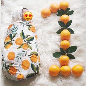 Muslin Cotton Orange Swaddle